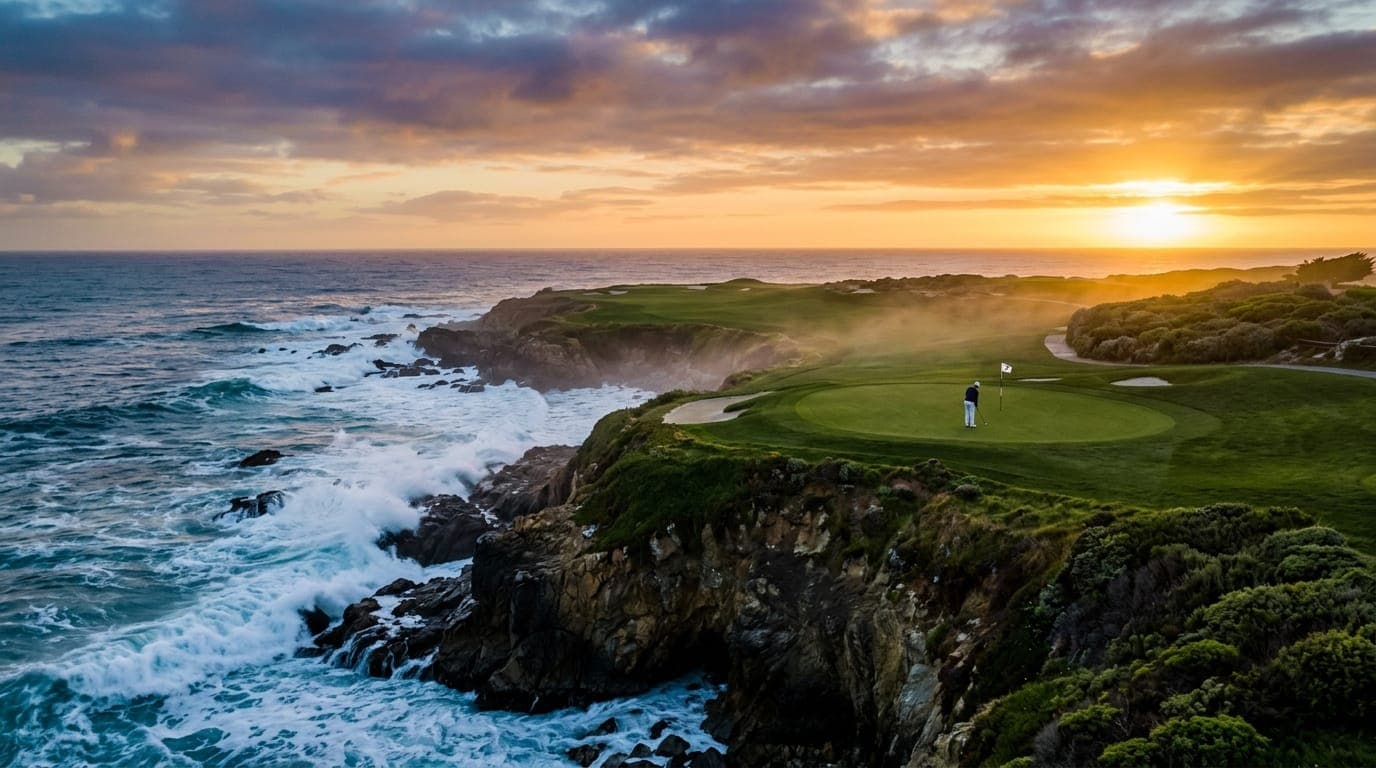 The 7th at Dawn, Pebble Beach Golf Links - Fairway & Frame
